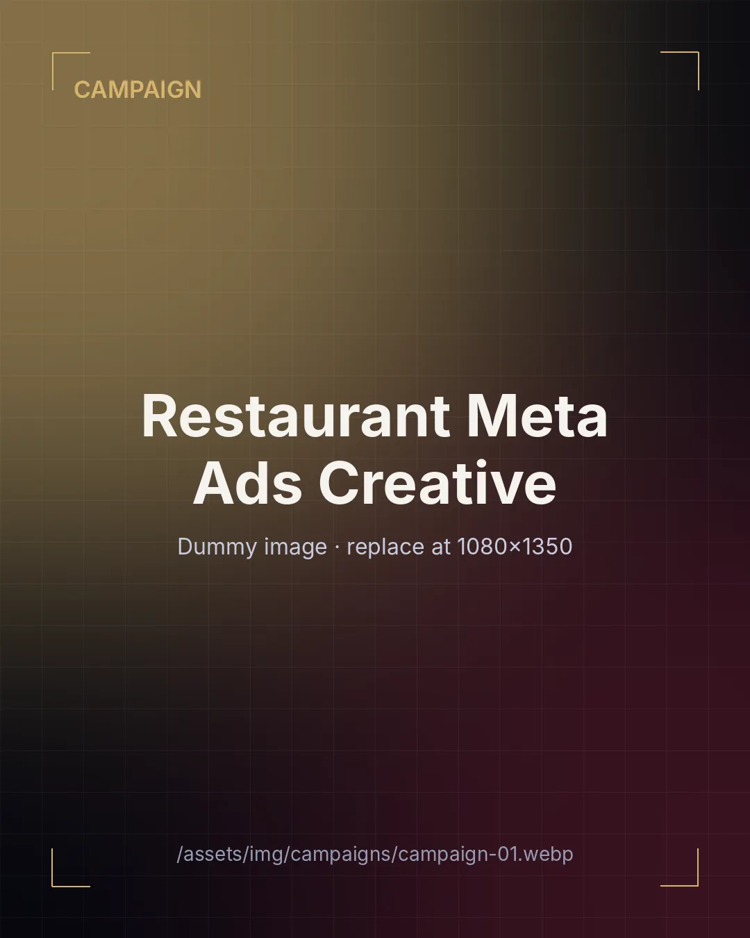Sample: Local Restaurant campaign creative