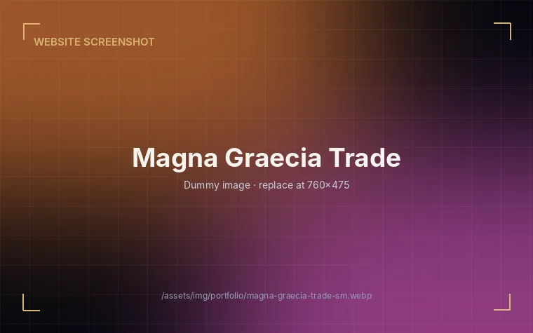 Magna Graecia Trade LLC — Multi-page Trade Website designed and developed by Dev Team Agency
