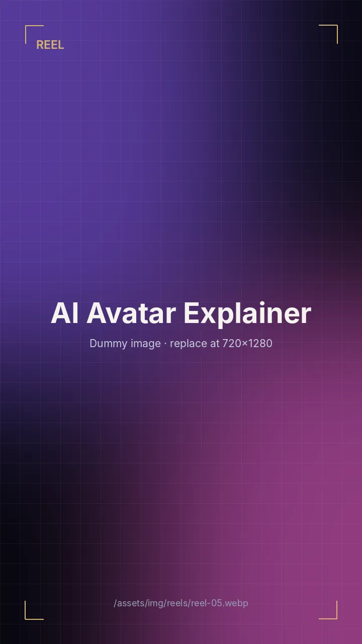 AI Avatar Explainer reel