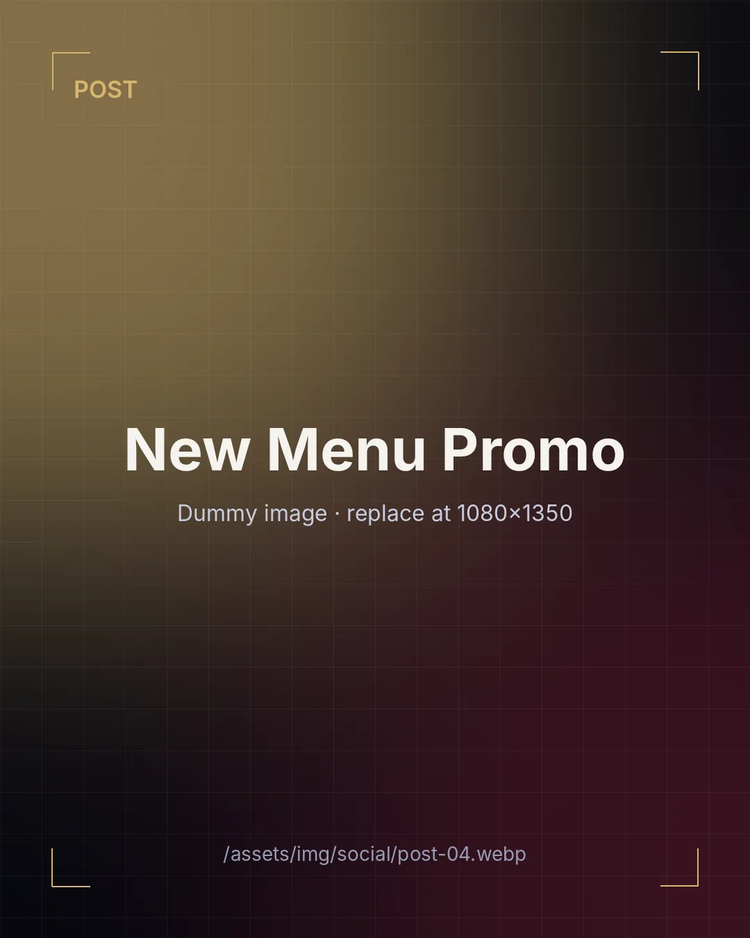 New Menu Promo — social media creative by Dev Team Agency