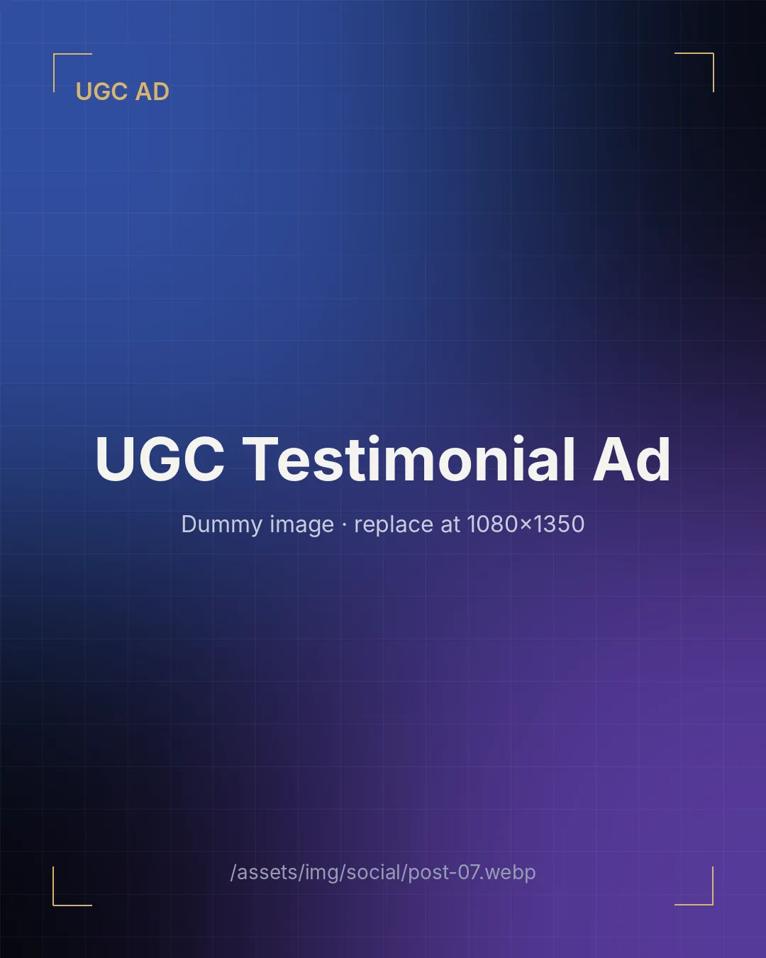 UGC Testimonial Ad — social media creative by Dev Team Agency