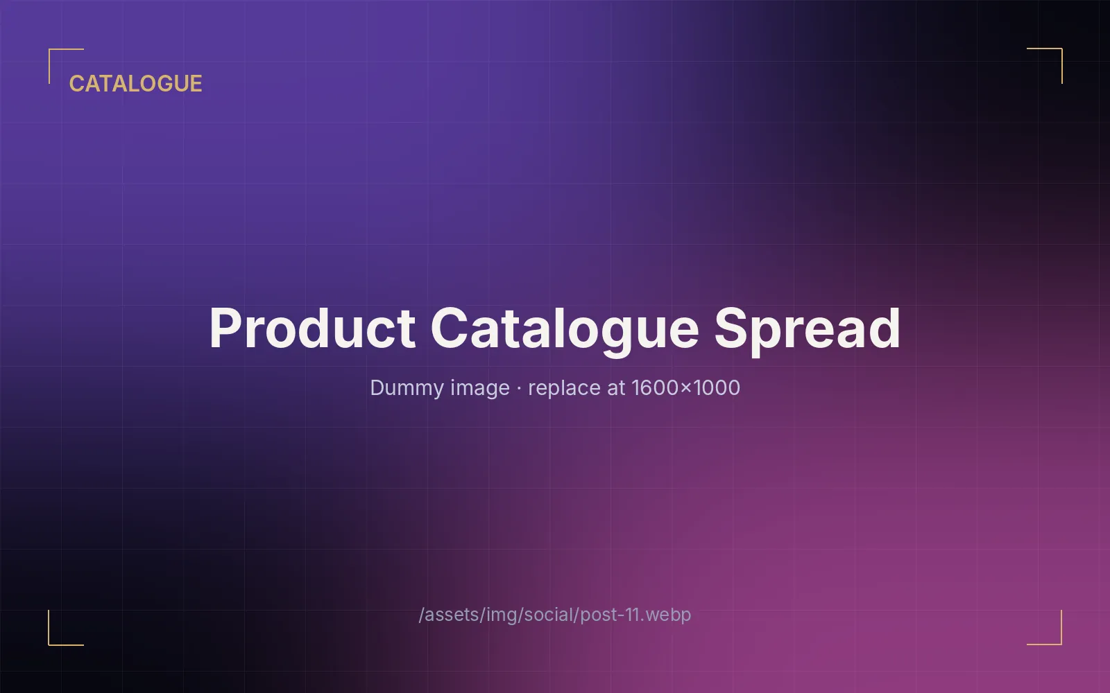 Product Catalogue Spread — social media creative by Dev Team Agency